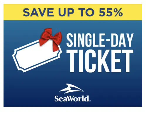 Screenshot of SeaWorld single-day ticket Black Friday deal.