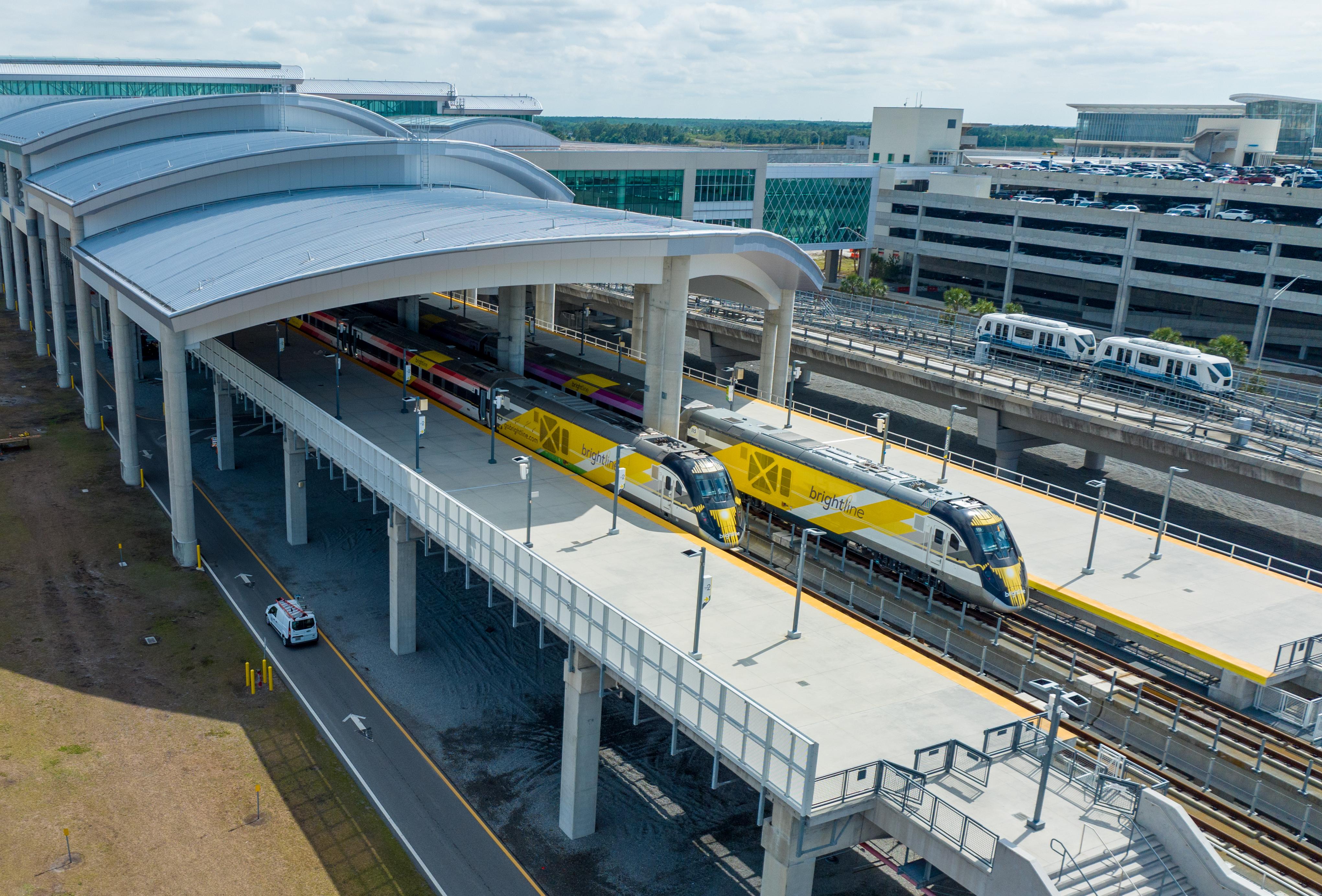 Brightline trains will depart from Orlando International Airport, Terminal C. Image Credit: Brightline.